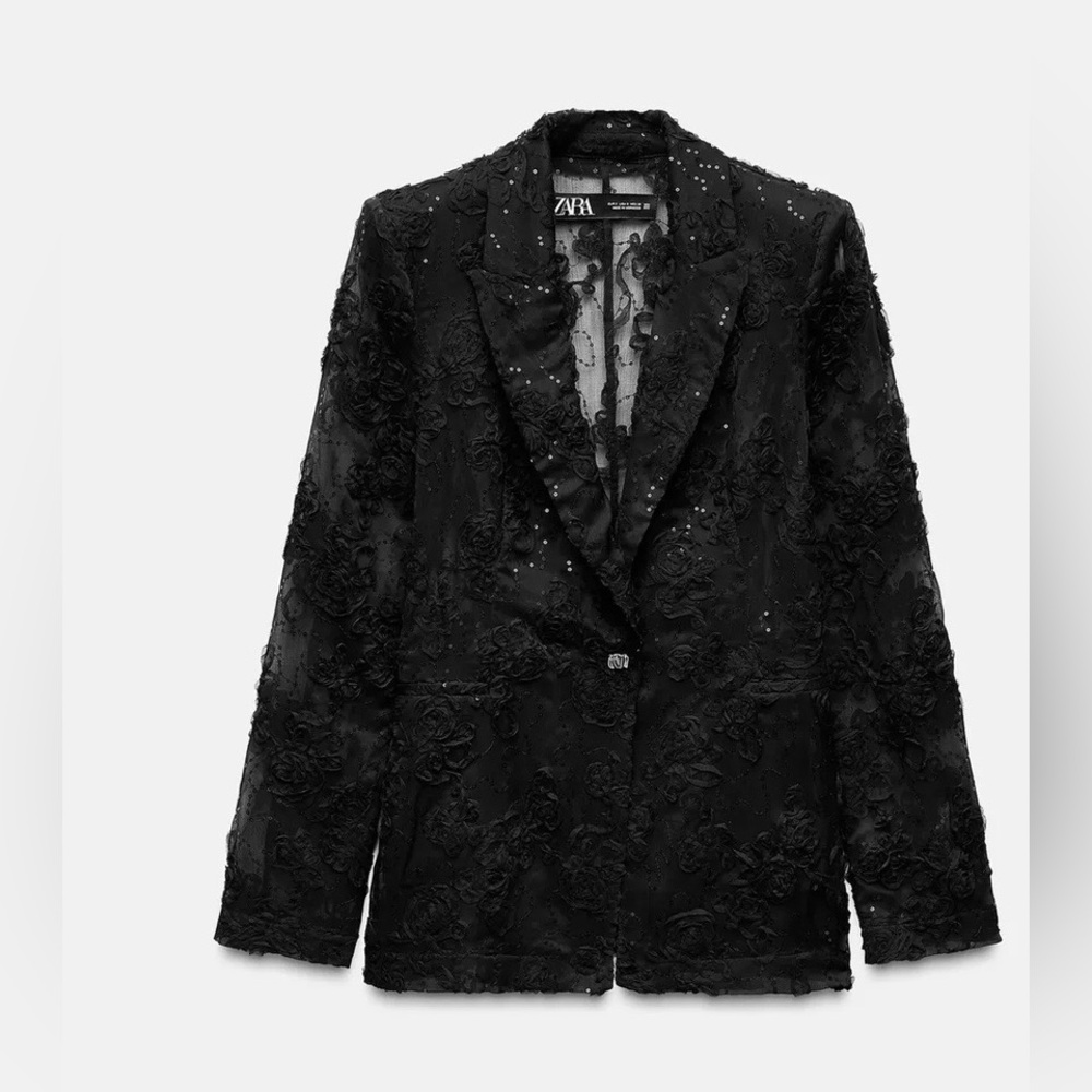 STRUCTURED
SEQUINS SEMI-SHEER BLAZER and PANT